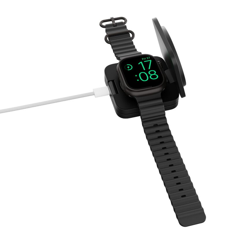 Cubenest El Qi2.2 cargador plegable inalámbrico magnético 3 en 1 SQ312 Ultra negro