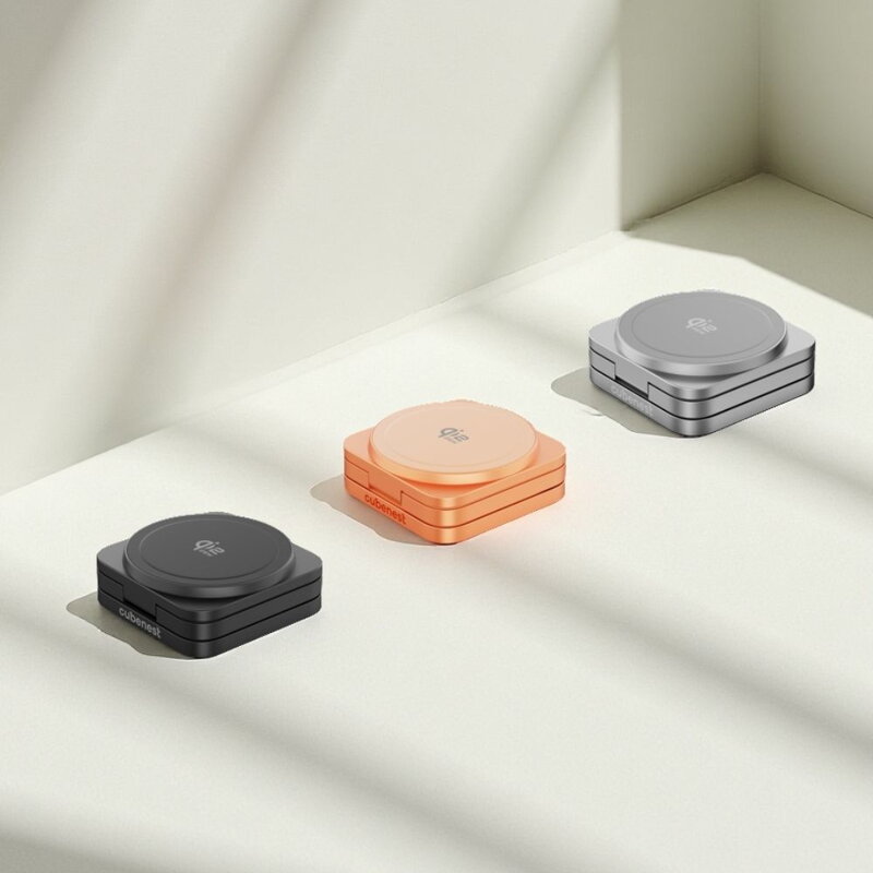 Cubenest El Qi2.2 cargador plegable inalámbrico magnético 3 en 1 SQ312 Ultra negro