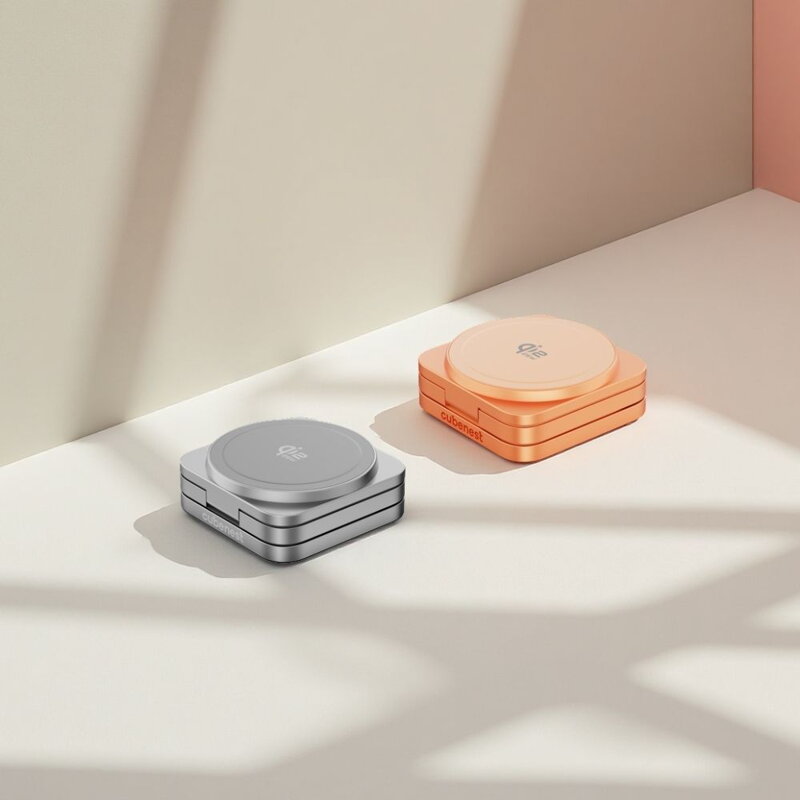 Cubenest El Qi2.2 cargador plegable inalámbrico magnético 3 en 1 SQ312 Ultra naranja