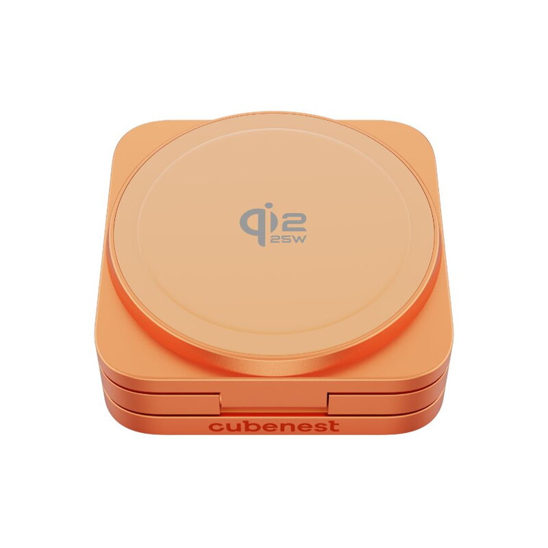 Cubenest El Qi2.2 cargador plegable inalámbrico magnético 3 en 1 SQ312 Ultra naranja
