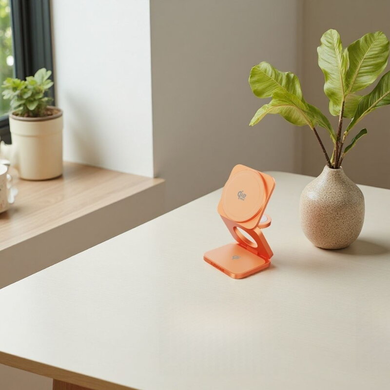 Cubenest El Qi2.2 cargador plegable inalámbrico magnético 3 en 1 SQ312 Ultra naranja