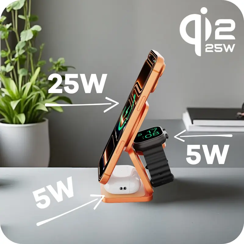 Qi2.2 Cargador MagSafe 3 en 1 Qi2.2 Cargador MagSafe 3 en 1