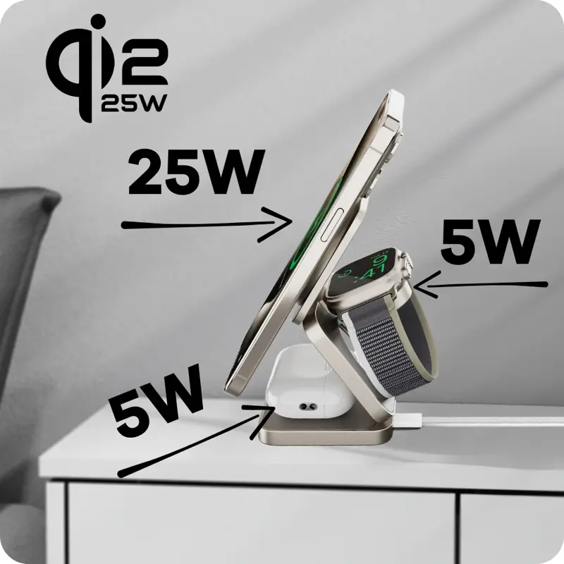 Qi2.2 Cargador MagSafe 3 en 1 Qi2.2 Cargador MagSafe 3 en 1