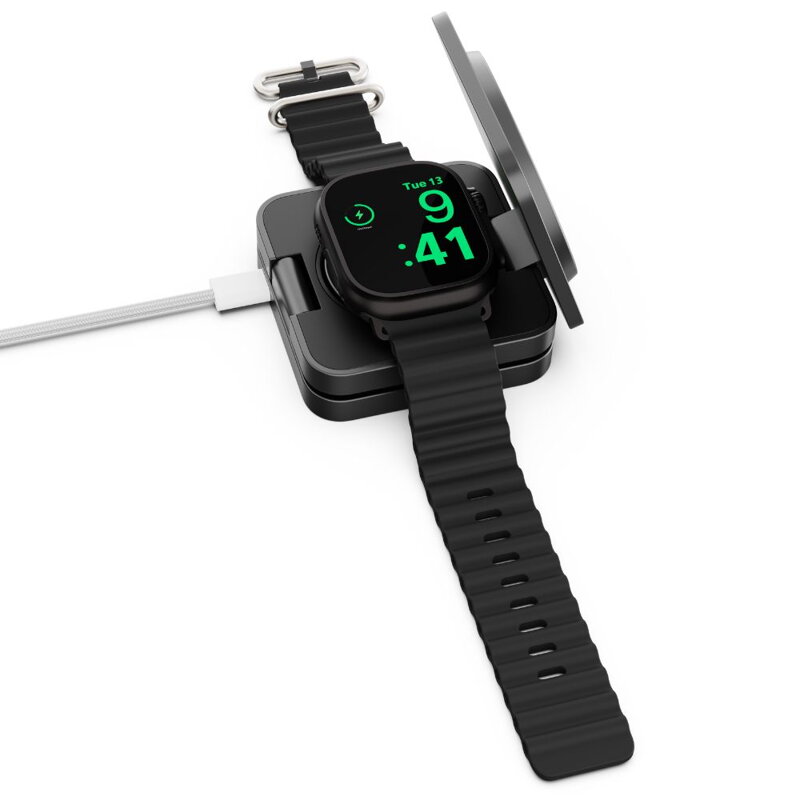 Cubenest El Qi2.2 cargador plegable inalámbrico magnético 3 en 1 SQ312 Pro negro