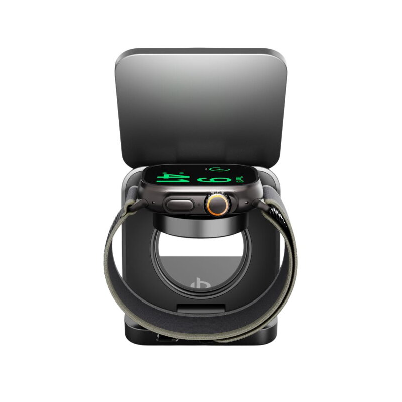 Cubenest El Qi2.2 cargador plegable inalámbrico magnético 3 en 1 SQ312 Pro negro