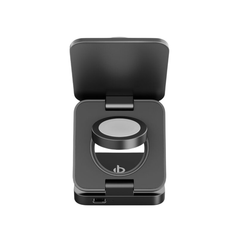 Cubenest El Qi2 cargador plegable inalámbrico magnético 3 en 1 SQ312 Pro negro