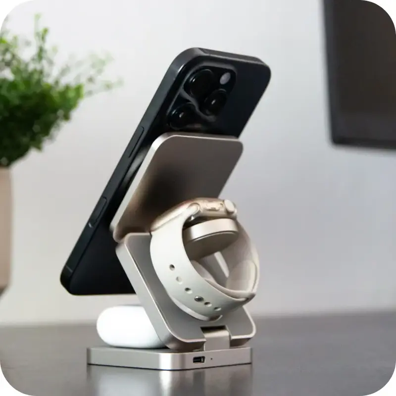 Qi2 Skládací MagSafe nabíječka 3v1 Ultimátní spojení stylu a výkonu