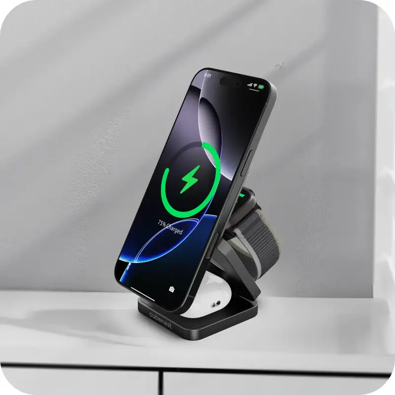 Qi2 Skládací MagSafe nabíječka 3v1 Ultimátní spojení stylu a výkonu
