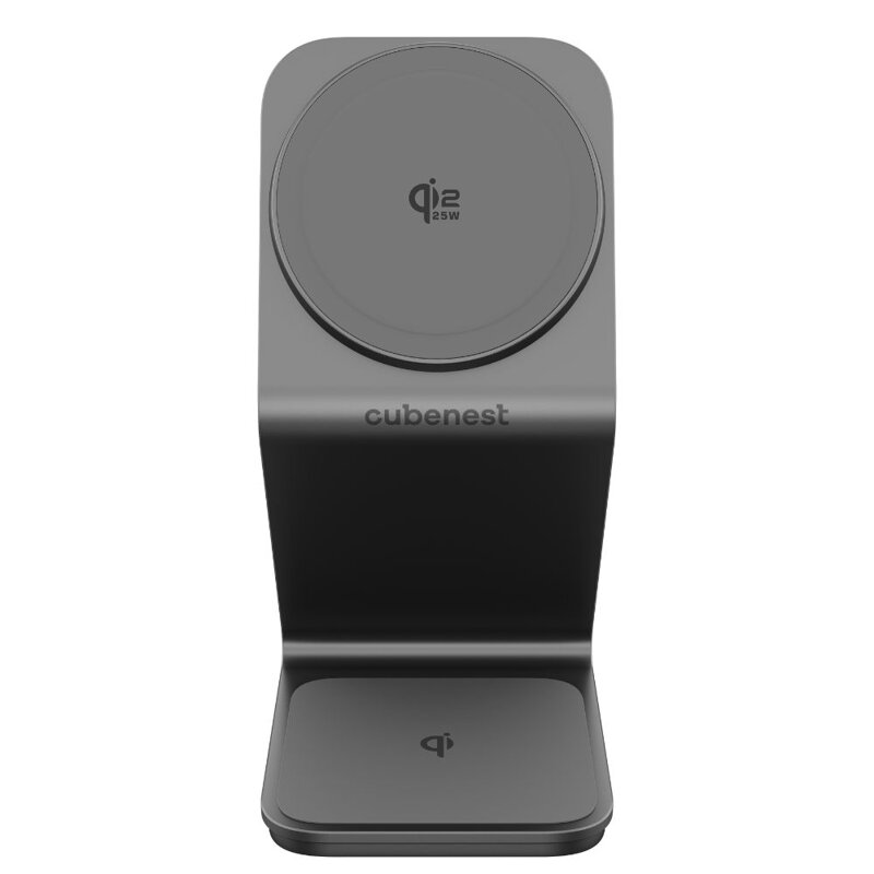 Cubenest El Qi2.2 cargador inalámbrico magnético 3 en 1 SQ314 gris