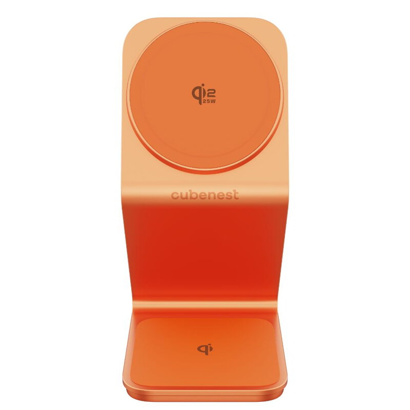 Cubenest El Qi2.2 cargador inalámbrico magnético 3 en 1 SQ314 naranja