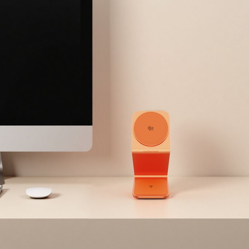 Cubenest El Qi2.2 cargador inalámbrico magnético 3 en 1 SQ314 naranja