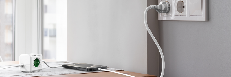 Cubenest PowerCube Extended USB A+C PD 20 W 1,5 m zelená