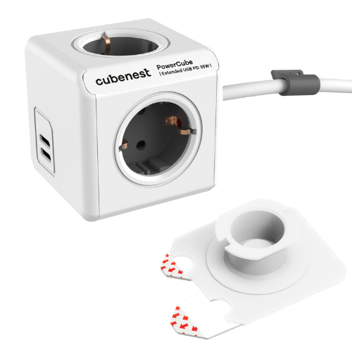 Cubenest PowerCube Extended USB C+C PD 35 W Tipo F gris