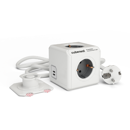 Cubenest PowerCube Extended USB C+C PD 35 W Tipo F gris