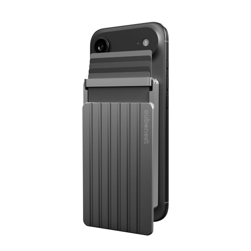 Cubenest Cartera Magnética de Aluminio WT02 gris